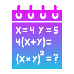 Notepad Glyph Gradient Icon