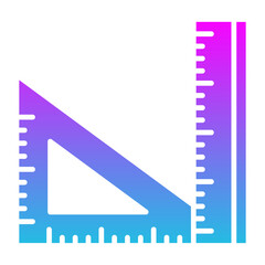 Set Square Glyph Gradient Icon