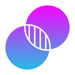 Intersect Glyph Gradient Icon
