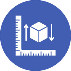 Measure Multicolor Circle Glyph Inverted Icon