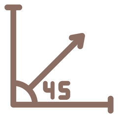 Angle Multicolor Glyph Icon