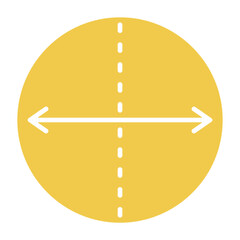 Diameter Multicolor Glyph Icon