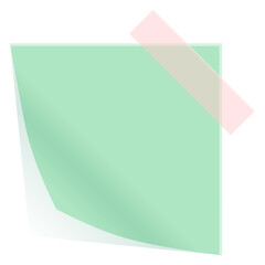 Fresh and Modern Green Sticky Note