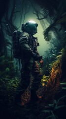 Fototapeta premium Exploring the Wonders of Alien Planets. Gen AI