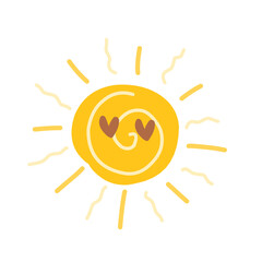 Cute handrawn sun doodle