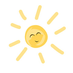 Cute handrawn sun doodle