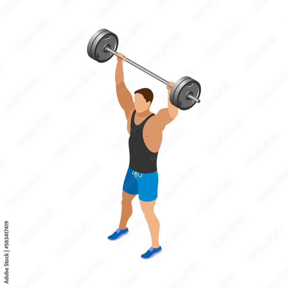 Sticker Body Building Icon