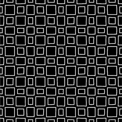 Vector geometric seamless pattern. Minimal ornamental background with abstract shapes. Black and white texture. Simple abstract ornament background. Dark repeat design for decor, fabric, cloth.
