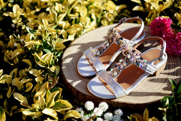 Pair womens sandals spring style