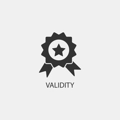 Validity vector icon illustration sign