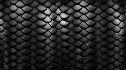 Black scales. Dragon, snake, lizard scale pattern Generative AI
