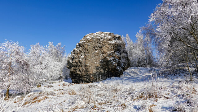 Rock Vávrova skála
Snowy landscape of the eastern part of the Žďárské vrchy