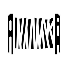 wire cable copper glyph icon vector illustration