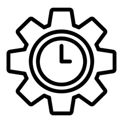 time management line icon