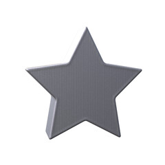 Realistic Star icon 3D render transparent background