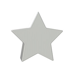 Realistic Star icon 3D render transparent background