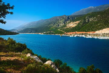 Fototapeta na wymiar Kas Setur Marina view, Antalya region, Turkish resorts