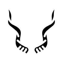 antelope horn animal glyph icon vector illustration © sevector