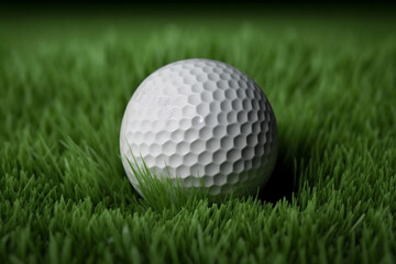 golf ball on the grass, generative ai