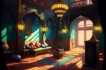 interior of the house, ramadhan conceptc, generative ai