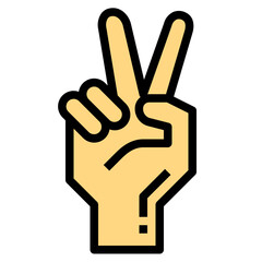 hand filled outline icon style