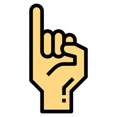 hand filled outline icon style
