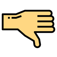 hand filled outline icon style