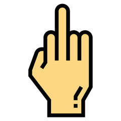 hand filled outline icon style