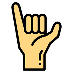 hand filled outline icon style