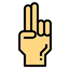 hand filled outline icon style