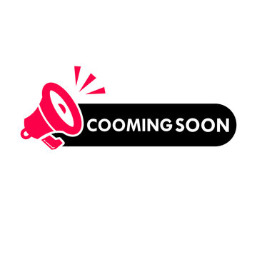Cooming soon design logo template illustration