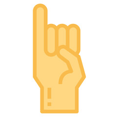 Obraz premium Hand gestures flat icon style