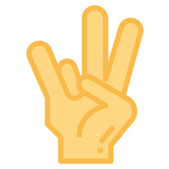 Obraz premium hand flat icon style
