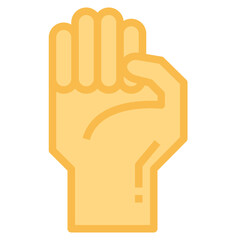 Obraz premium hand flat icon style