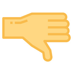 hand flat icon style