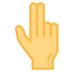 hand flat icon style