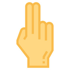 hand flat icon style