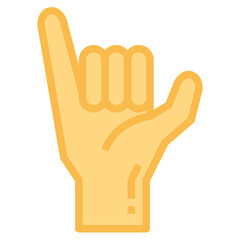 Obraz premium hand flat icon style