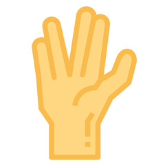hand flat icon style