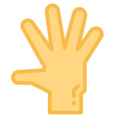 hand flat icon style