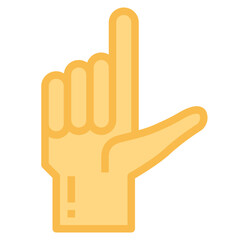 hand flat icon style