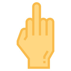 hand flat icon style