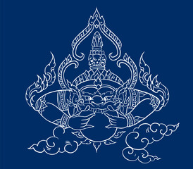 abstract background of Rahu and the moon vector for card illustration decoration