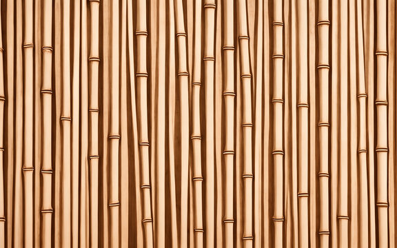 Dry bamboo stems. Bamboo thickets, decorative scenic background. Generative AI