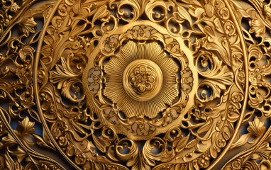 An intricate, ornate gold design, Generative AI
