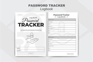 password tracker  website  information log book and kdp interior design template