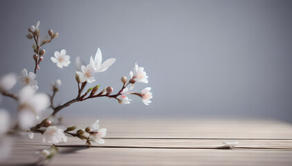 beautiful spring flowers, sakura , cherry blossom blooming season, wallpaper, backdrop, for showing product. Ai generative illustration