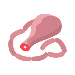Butchery Isometric Icon
