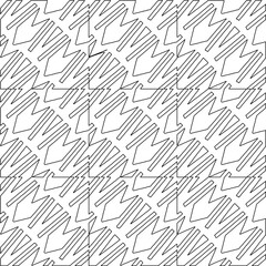  Monochrome ornamental texture with smooth linear shapes, zigzag lines, lace pattern.Abstract geometric black and white pattern for web page, textures, card, poster, fabric, textile.