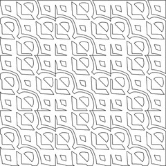  Monochrome ornamental texture with smooth linear shapes, zigzag lines, lace pattern.Abstract geometric black and white pattern for web page, textures, card, poster, fabric, textile.